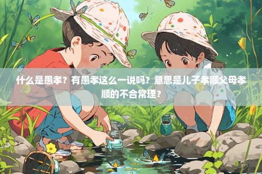 什么是愚孝？有愚孝这么一说吗？意思是儿子孝顺父母孝顺的不合常理？