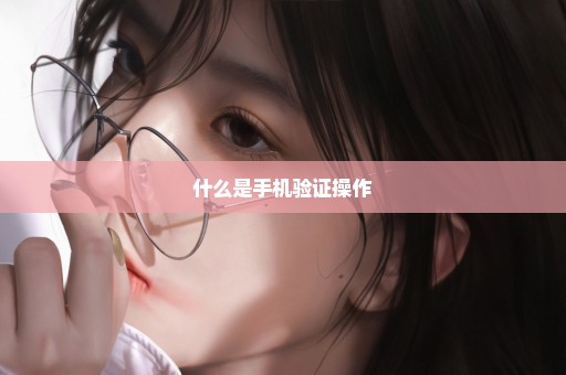 什么是手机验证操作