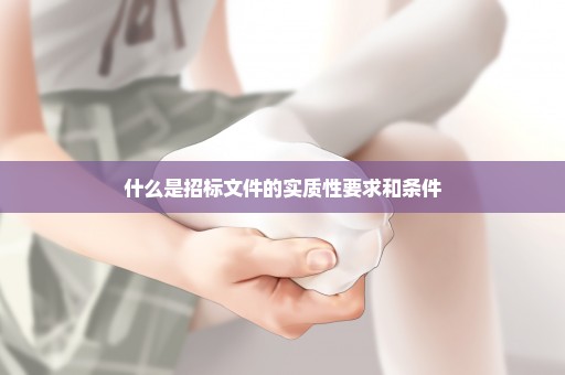 什么是招标文件的实质性要求和条件