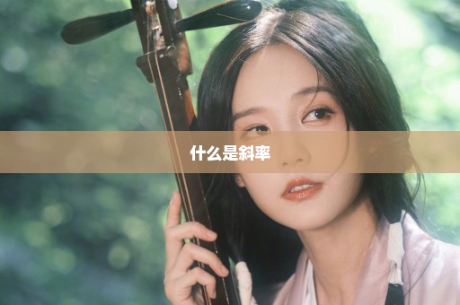 什么是斜率