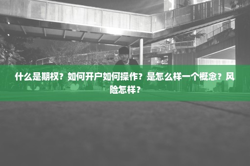 什么是期权？如何开户如何操作？是怎么样一个概念？风险怎样？