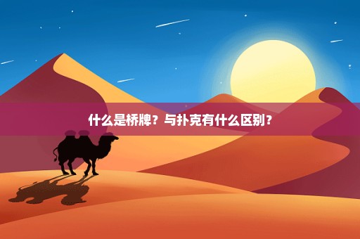 什么是桥牌？与扑克有什么区别？