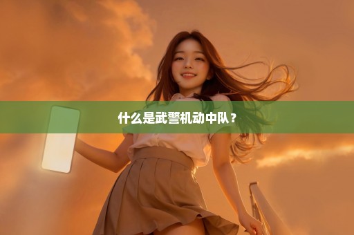 什么是武警机动中队？
