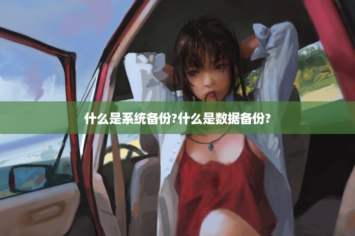 什么是系统备份?什么是数据备份?