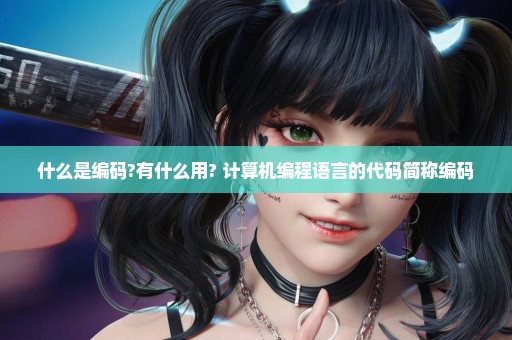 什么是编码?有什么用? 计算机编程语言的代码简称编码