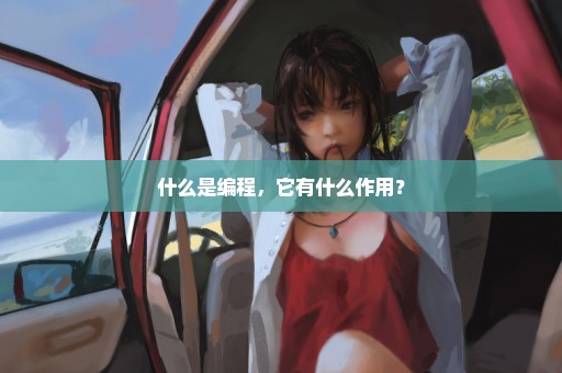 什么是编程，它有什么作用？