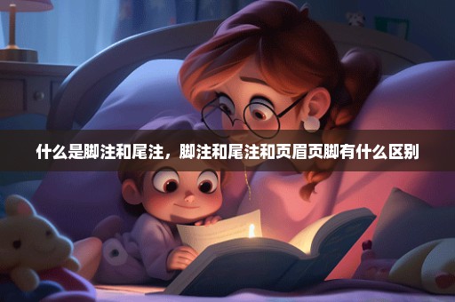 什么是脚注和尾注，脚注和尾注和页眉页脚有什么区别
