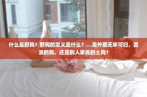 什么是野狗？野狗的定义是什么？…是外面无家可归，流浪的狗，还是别人家养的土狗？