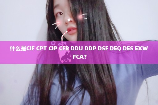 什么是CIF CPT CIP CFR DDU DDP DSF DEQ DES EXW FCA？