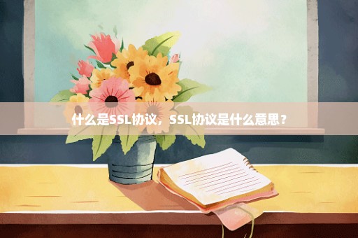 什么是SSL协议，SSL协议是什么意思？