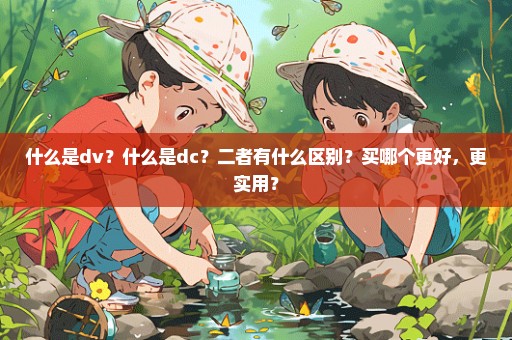 什么是dv？什么是dc？二者有什么区别？买哪个更好，更实用？