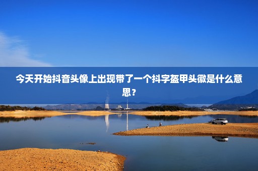 今天开始抖音头像上出现带了一个抖字盔甲头徽是什么意思？