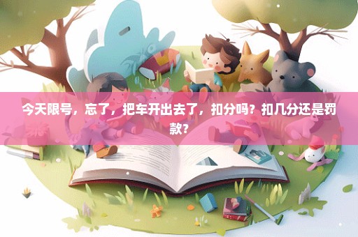 今天限号，忘了，把车开出去了，扣分吗？扣几分还是罚款？