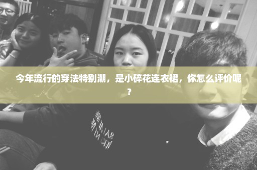 今年流行的穿法特别潮，是小碎花连衣裙，你怎么评价呢？