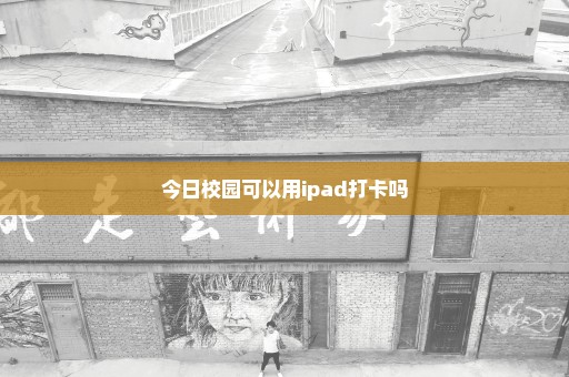 今日校园可以用ipad打卡吗