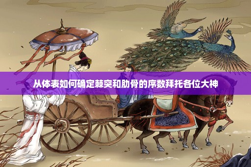 从体表如何确定棘突和肋骨的序数拜托各位大神