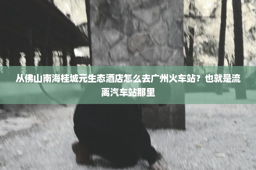 从佛山南海桂城元生态酒店怎么去广州火车站？也就是流离汽车站那里