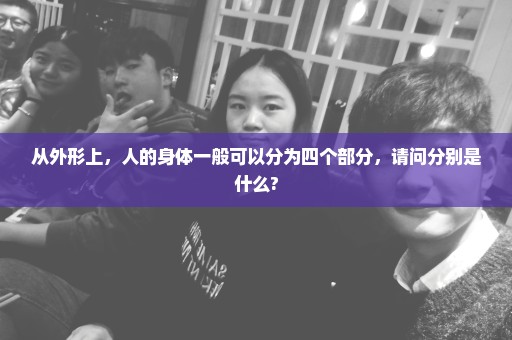 从外形上，人的身体一般可以分为四个部分，请问分别是什么?