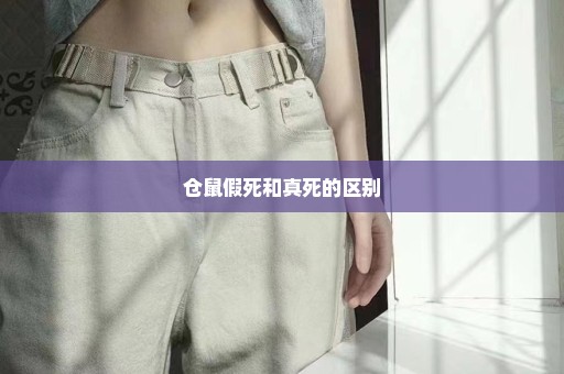 仓鼠假死和真死的区别