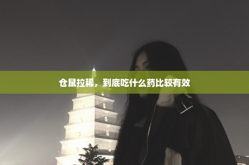 仓鼠拉稀，到底吃什么药比较有效