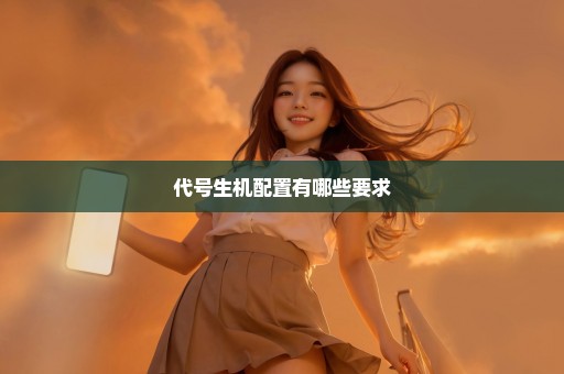 代号生机配置有哪些要求