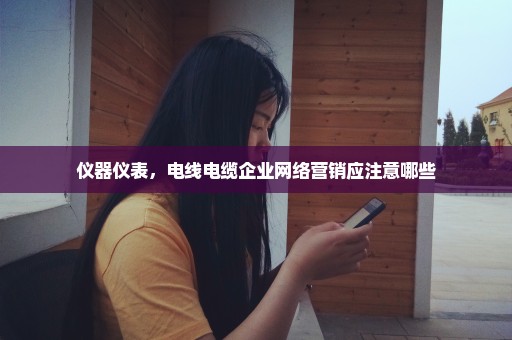 仪器仪表，电线电缆企业网络营销应注意哪些