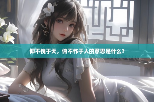 仰不愧于天，俯不怍于人的意思是什么？
