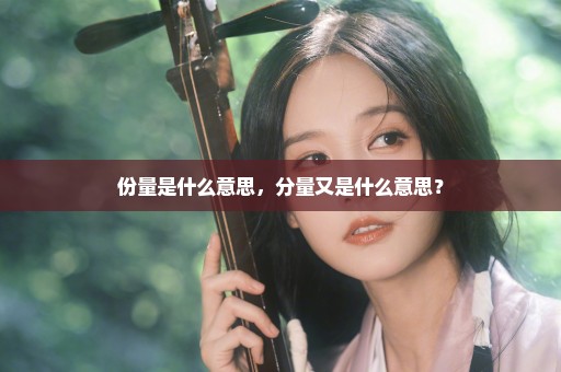 份量是什么意思，分量又是什么意思？