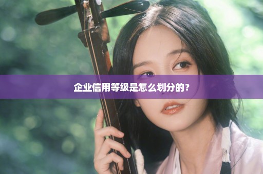 企业信用等级是怎么划分的？