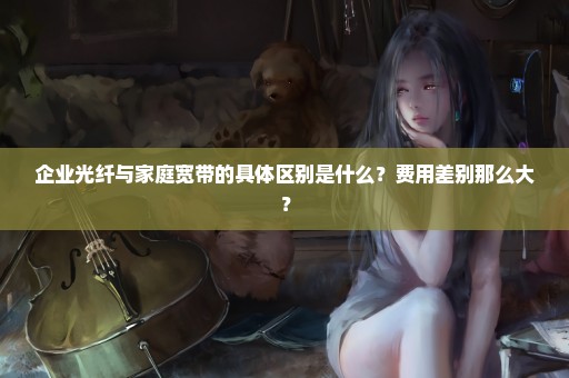 企业光纤与家庭宽带的具体区别是什么？费用差别那么大？