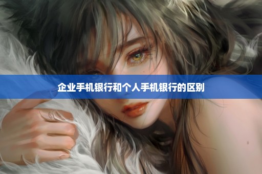 企业手机银行和个人手机银行的区别