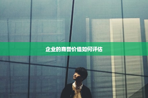 企业的商誉价值如何评估