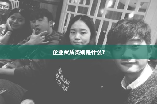 企业资质类别是什么?