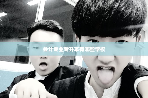 会计专业专升本有哪些学校