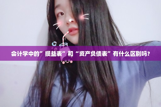 会计学中的”损益表”和“资产负债表”有什么区别吗？