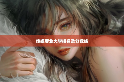 传媒专业大学排名及分数线