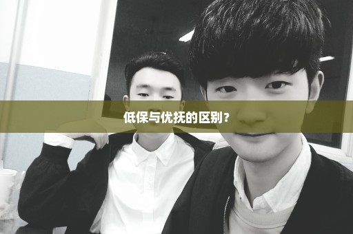 低保与优抚的区别？