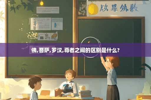 佛,菩萨,罗汉,尊者之间的区别是什么?