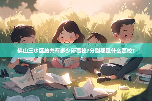 佛山三水区总共有多少所高校?分别都是什么高校?