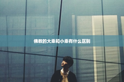 佛教的大乘和小乘有什么区别