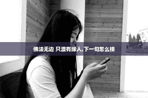佛法无边 只渡有缘人,下一句怎么接