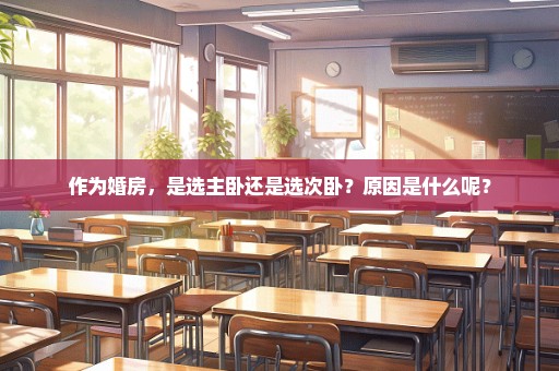 作为婚房，是选主卧还是选次卧？原因是什么呢？