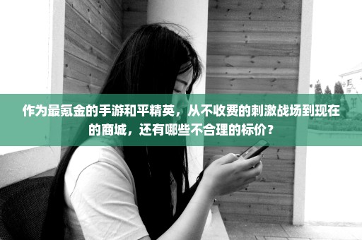 作为最氪金的手游和平精英，从不收费的刺激战场到现在的商城，还有哪些不合理的标价？