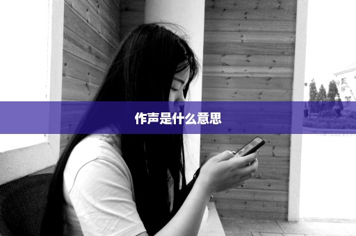 作声是什么意思