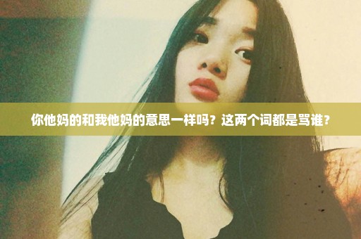 你他妈的和我他妈的意思一样吗？这两个词都是骂谁？