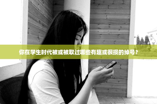你在学生时代被或被取过哪些有趣或很损的绰号？