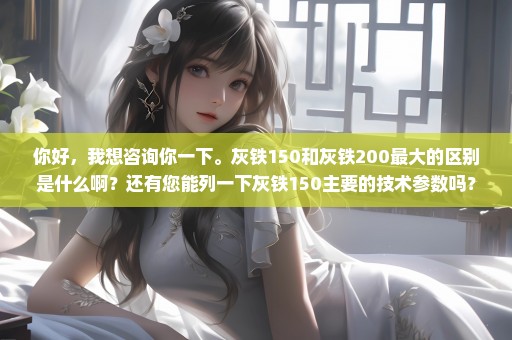 你好，我想咨询你一下。灰铁150和灰铁200最大的区别是什么啊？还有您能列一下灰铁150主要的技术参数吗？