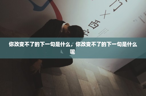 你改变不了的下一句是什么，你改变不了的下一句是什么呢 