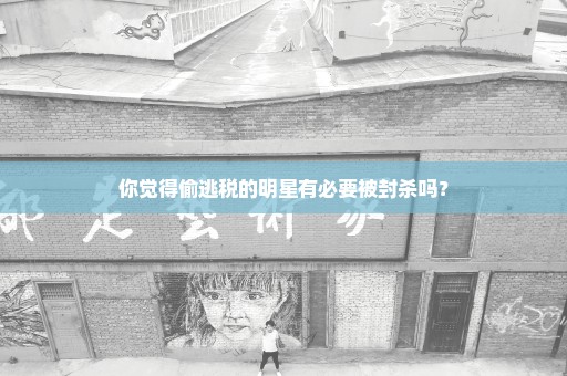 你觉得偷逃税的明星有必要被封杀吗？