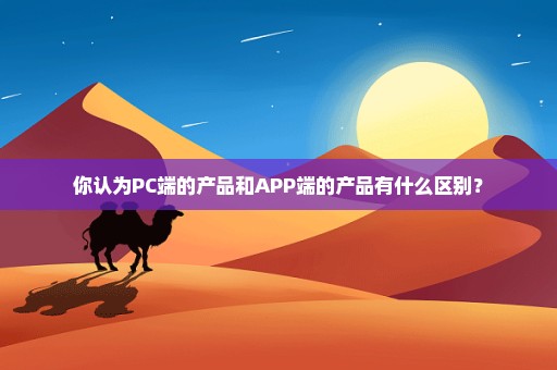 你认为PC端的产品和APP端的产品有什么区别？